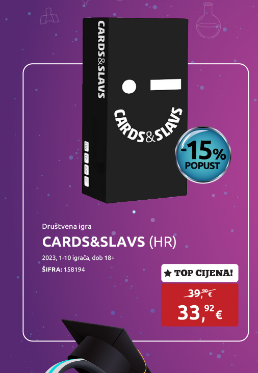 Društvena igra CARDS&SLAVS (HR), 2023, 1-10 igrača, dob 18+